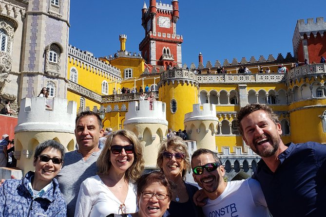 Family exploring Palácio da Pena gardens in Sintra